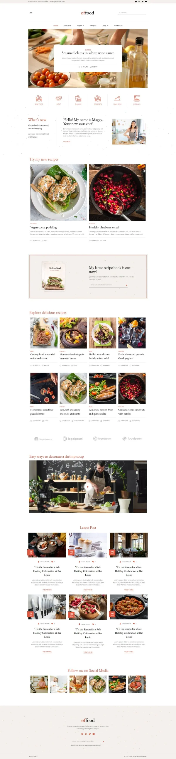 Offood - Kit Template Elementor Blog Resep & Makanan - Image 7