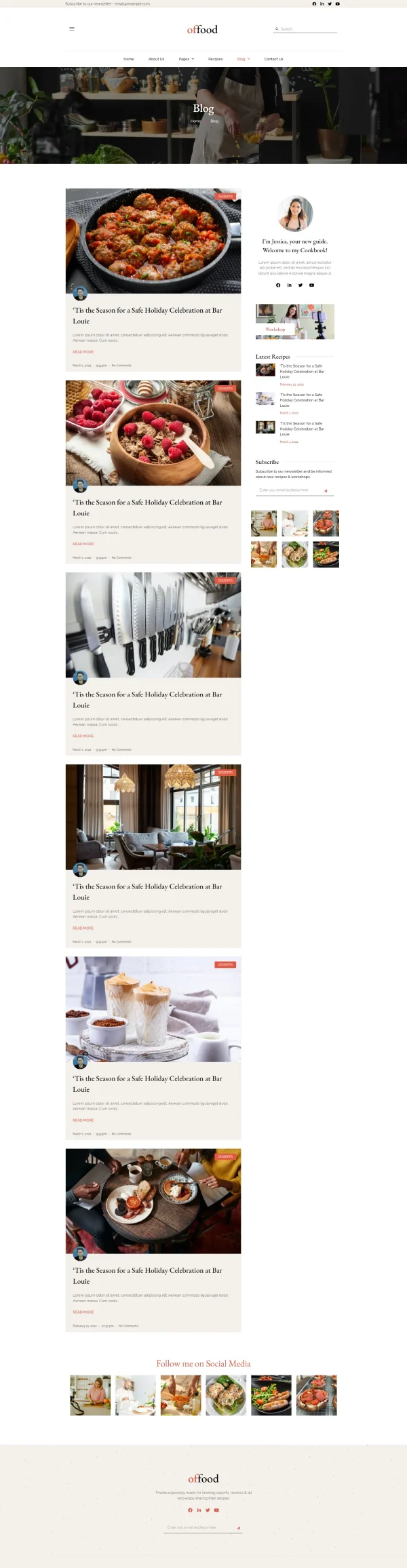 Offood - Kit Template Elementor Blog Resep & Makanan - Image 11