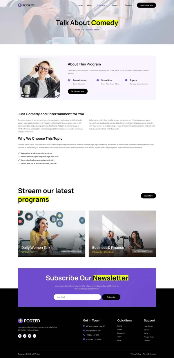 Podzed - Podcaster & Radio Station Elementor Template Kit - Image 5