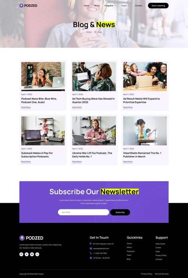 Podzed - Podcaster & Radio Station Elementor Template Kit - Image 2