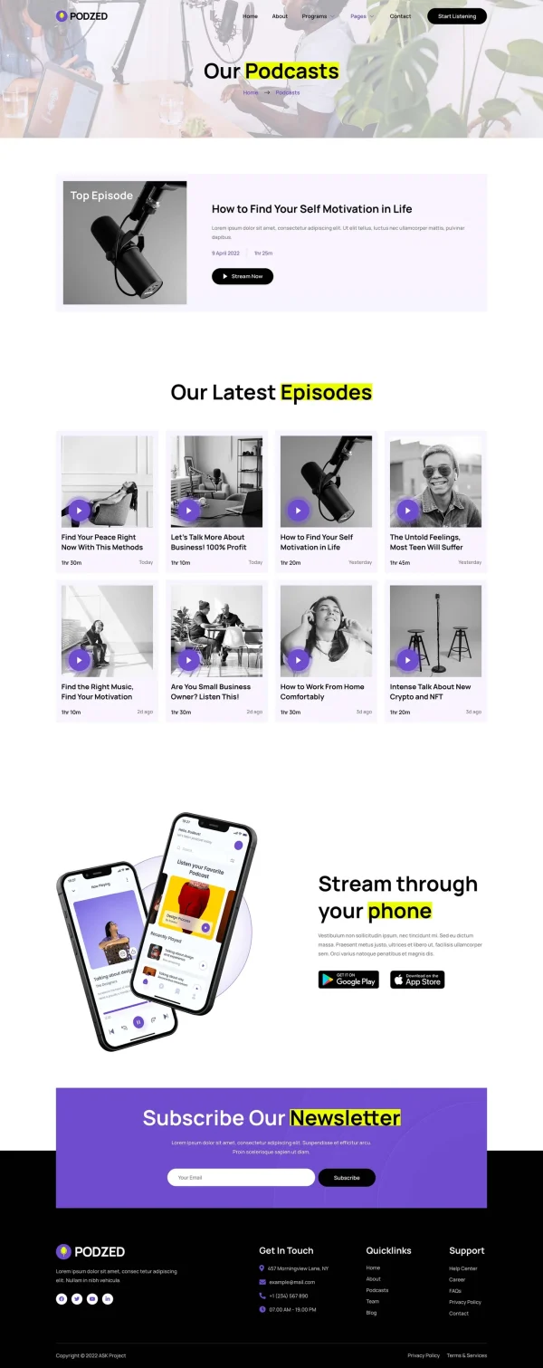 Podzed - Podcaster & Radio Station Elementor Template Kit - Image 6