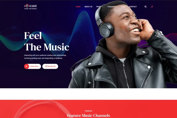 Qcast - Podcast & Music Elementor Template Kit - Image 2