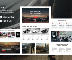 Swift - Car Rental Service Elementor Template Kit