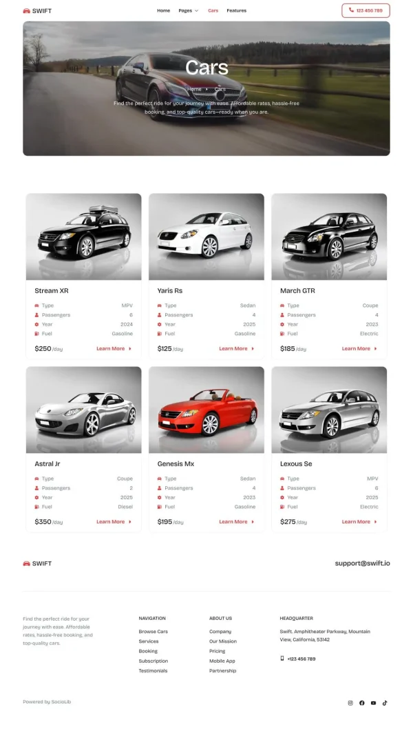 Swift - Car Rental Service Elementor Template Kit - Image 11