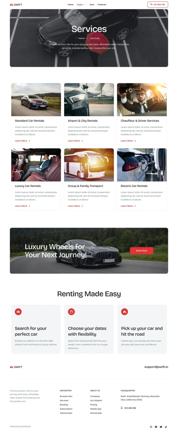 Swift - Car Rental Service Elementor Template Kit - Image 9