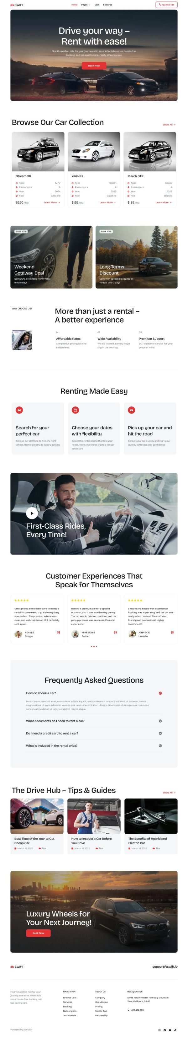 Swift - Car Rental Service Elementor Template Kit - Image 7