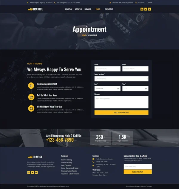 Travice - Car Detailing Service & Car Repair Elementor Template Kit - Image 10