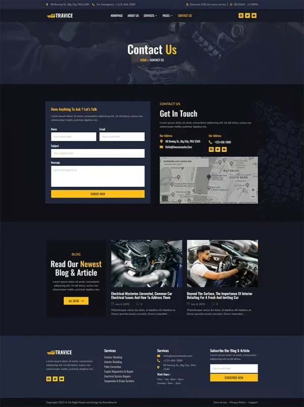Travice - Car Detailing Service & Car Repair Elementor Template Kit - Image 6