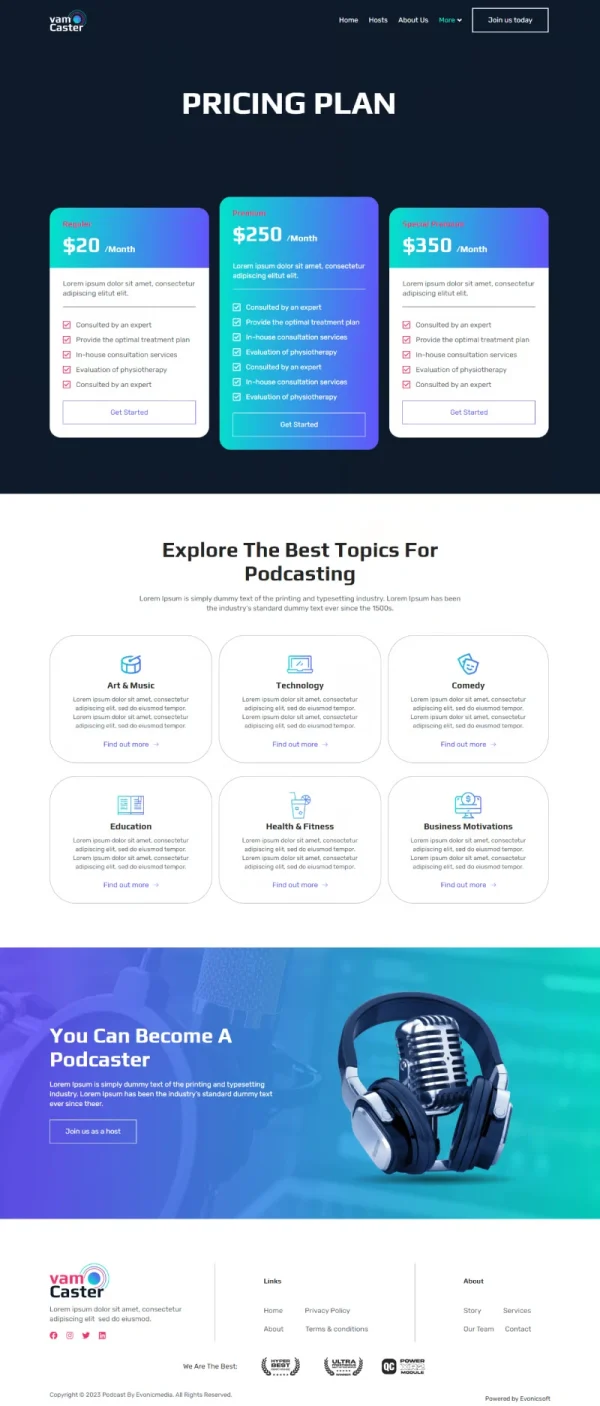 Vamcaster - Podcast & Video Streaming Elementor Template Kit - Image 12