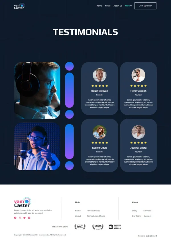 Vamcaster - Podcast & Video Streaming Elementor Template Kit - Image 2
