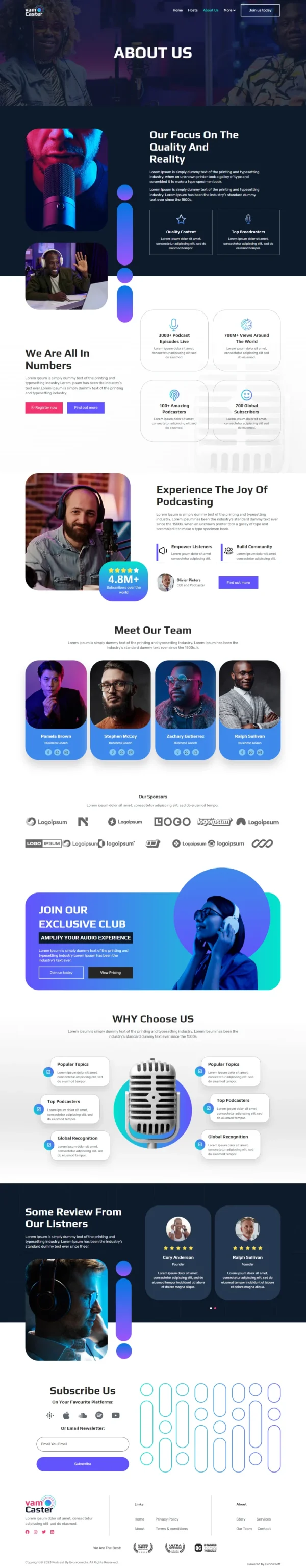 Vamcaster - Podcast & Video Streaming Elementor Template Kit - Image 5