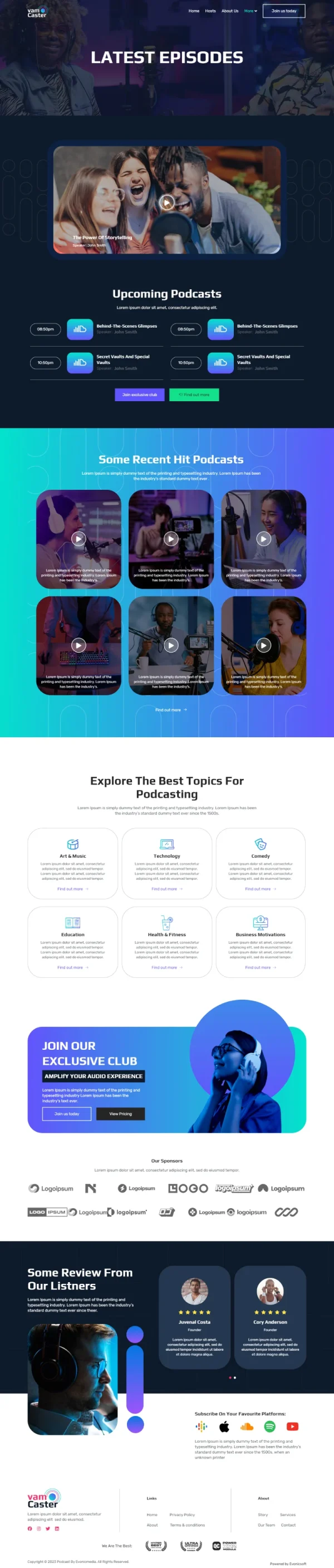 Vamcaster - Podcast & Video Streaming Elementor Template Kit - Image 7