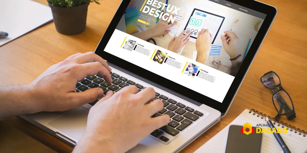"Contoh tampilan website UMKM modern untuk bisnis lokal Bandung"
