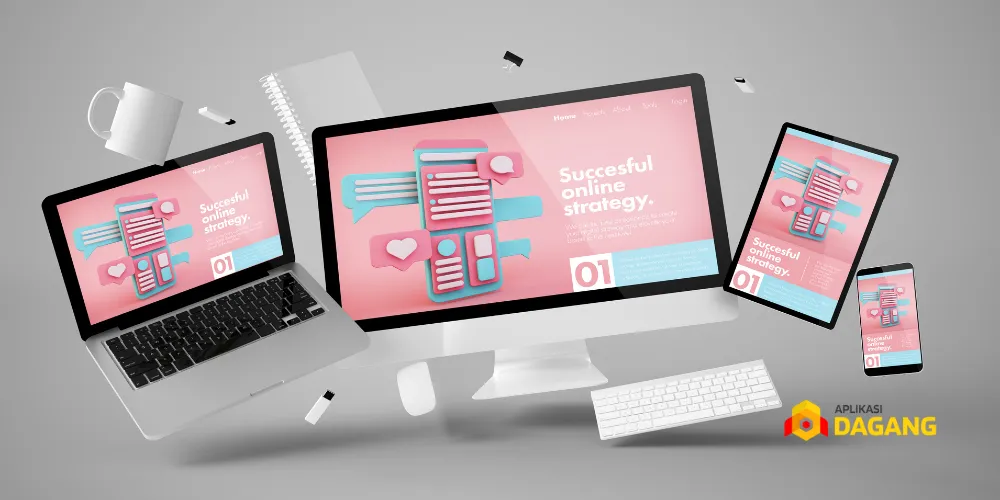 Tampilan website profesional brand lokal