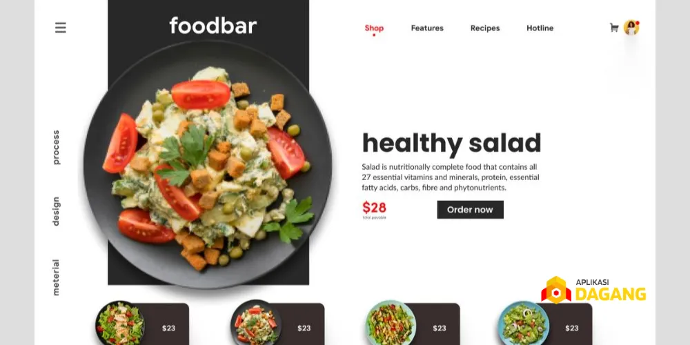 Contoh tampilan website instan dari TokoPro