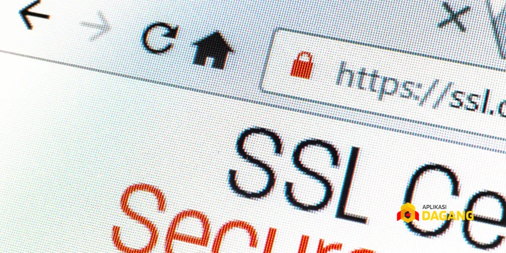 Tanda gembok SSL aktif di browser