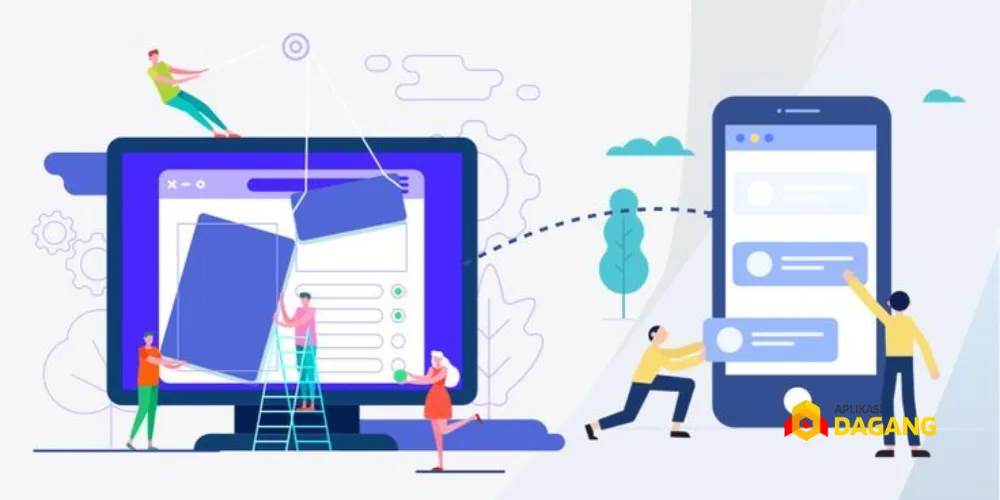 contoh tampilan website mobile friendly vs non-mobile