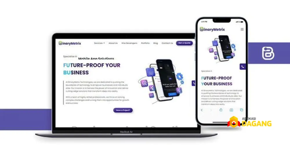 desain website responsif mobile dan desktop.
