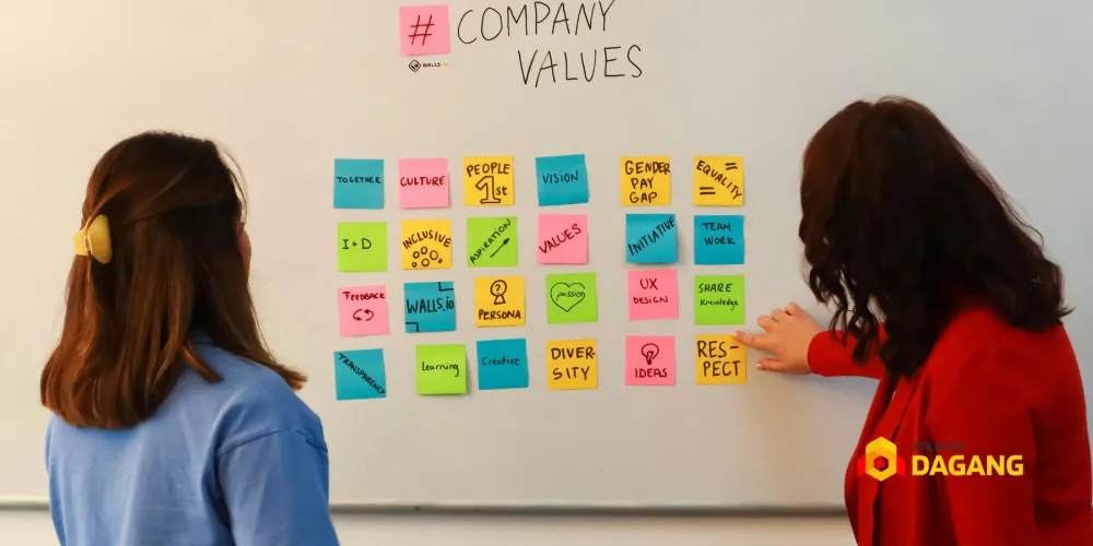 ide konten personal branding di whiteboard