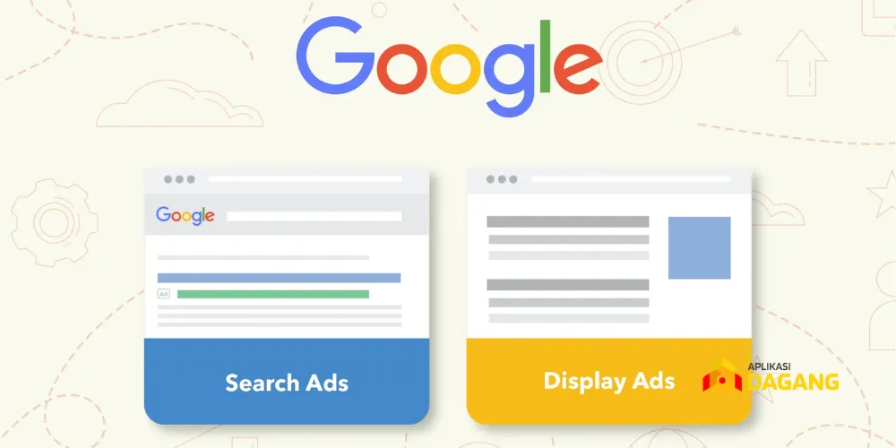 Tabel perbedaan Google Display dan Search Ads