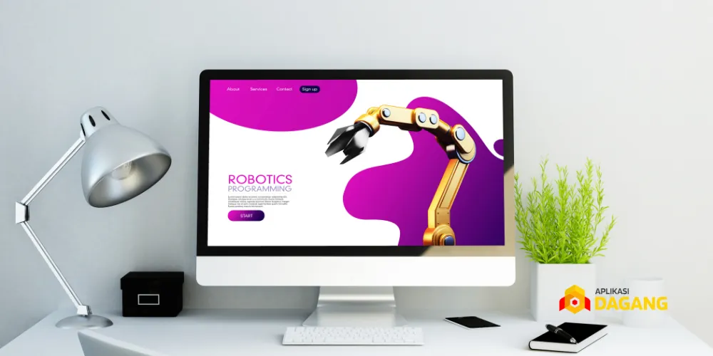 contoh website personal branding dari Aplikasi Dagang