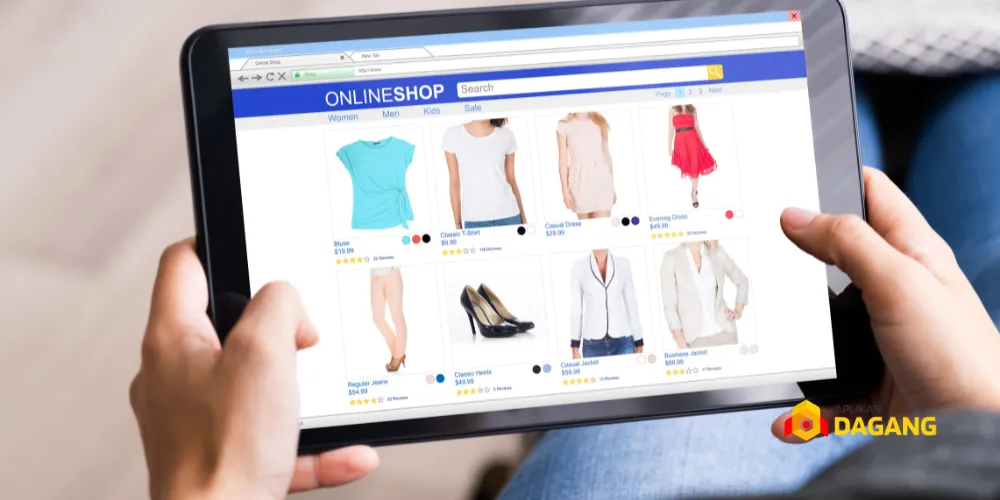 contoh website toko online fashion modern.