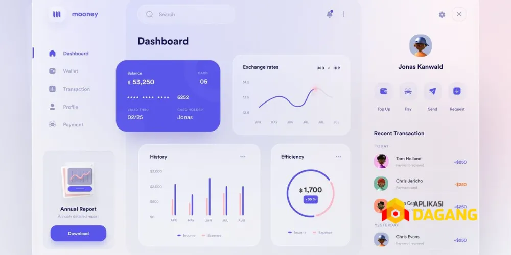 Dashboard software UMKM custom untuk analisis bisnis
