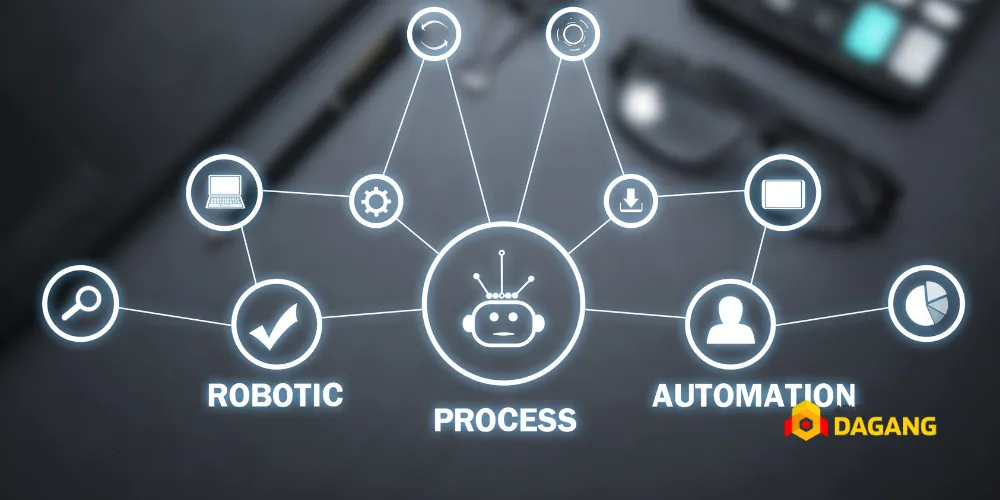 diagram otomatisasi proses bisnis online dengan aplikasi digital
