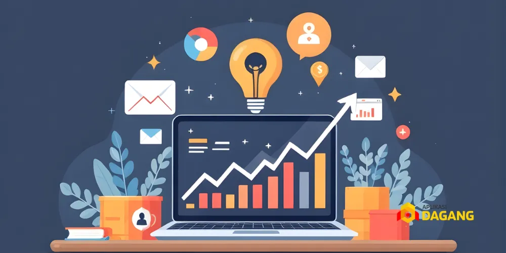 Grafik peningkatan trafik website toko online setelah optimasi SEO