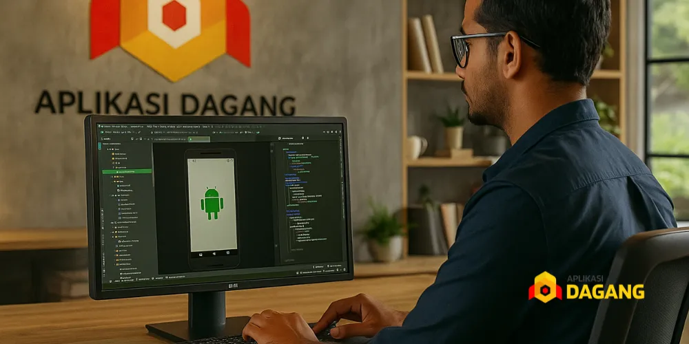 Tim Aplikasi Dagang Bandung mengerjakan proyek jasa pembuatan aplikasi Android custom di Bandung untuk UMKM