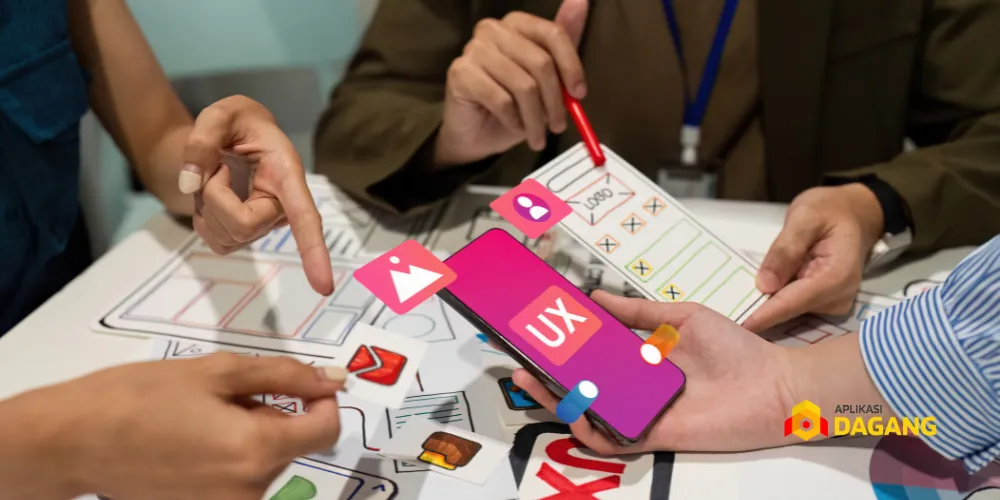 Contoh antarmuka aplikasi bisnis sederhana untuk UMKM