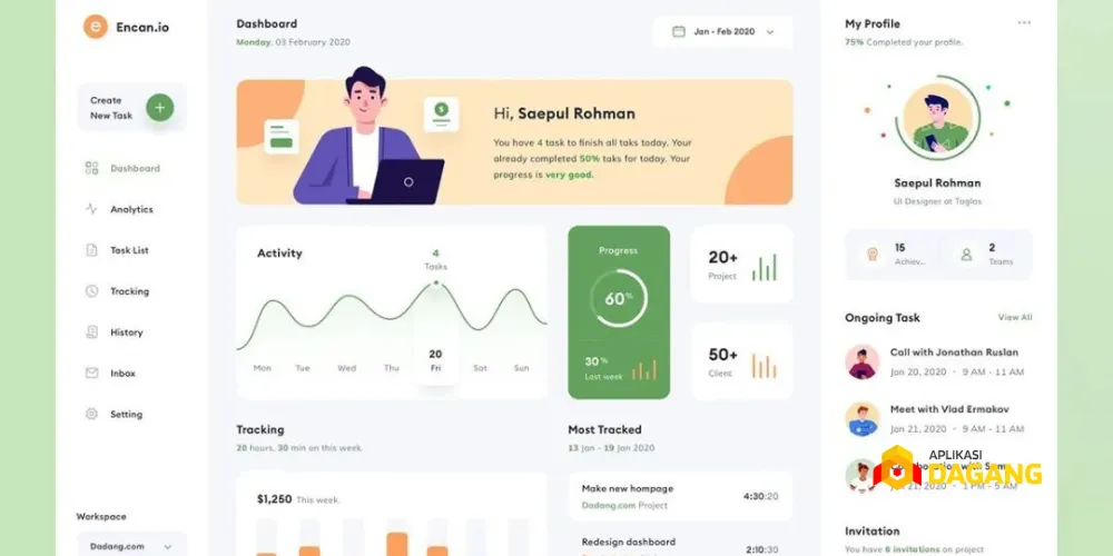 Dashboard sistem branding automation untuk bisnis lokal di Malang