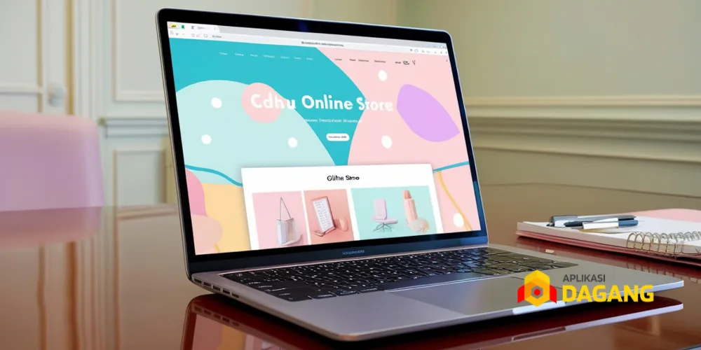 Contoh tampilan website startup hasil pembuatan tim Aplikasi Dagang