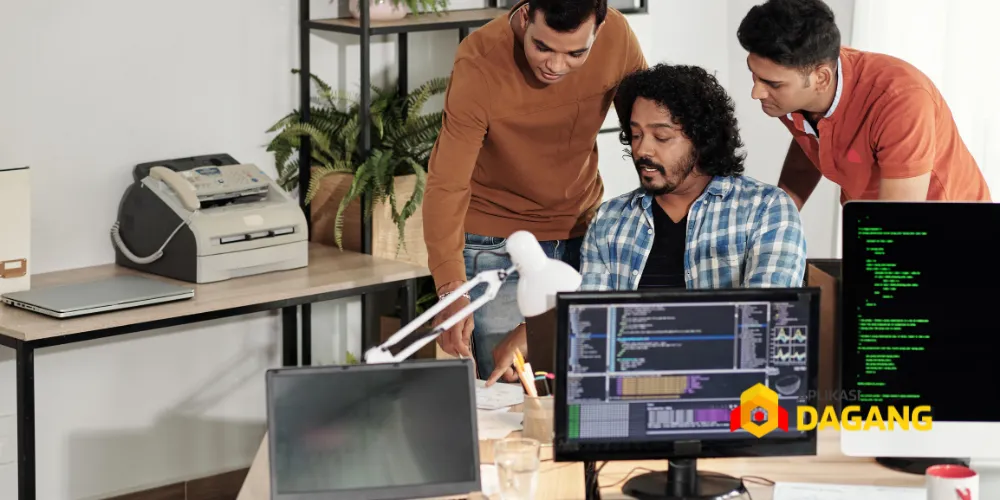 Proses Pembuatan aplikasi oleh tim aplikasi dagang